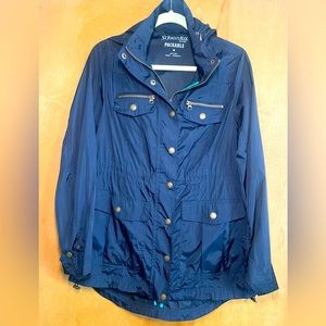 St. John’s Bay spring blue windbreaker hoodie, size medium. Excellent condition